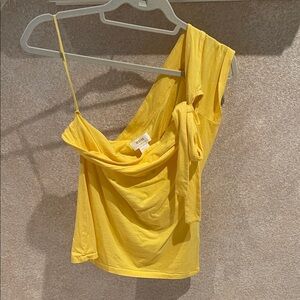 Maeve Yellow Asymmetrical Tank Top